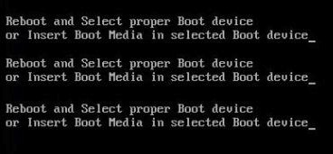Reboot and select proper boot devices
